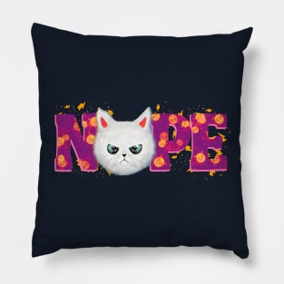 Nope angry cat Pillow