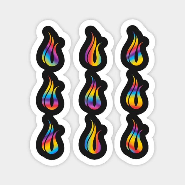 Eating Disorder Recovery Rainbow Stripes Sticker Pack Magnet by GrellenDraws