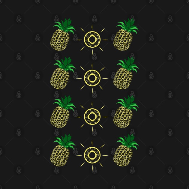 pineapple at sea summer vibe chillin pattern by HCreatives