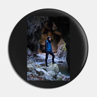 Teenager in a canyon Pin