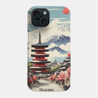 Okayama Japan Travel Vintage Tourism Poster Phone Case