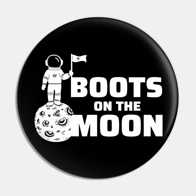 Boots on the Moon Pin by zeeshirtsandprints