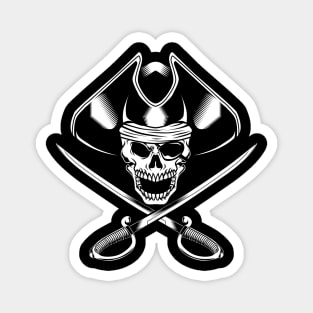 Pirate skull with sabers - Pirate Magnet