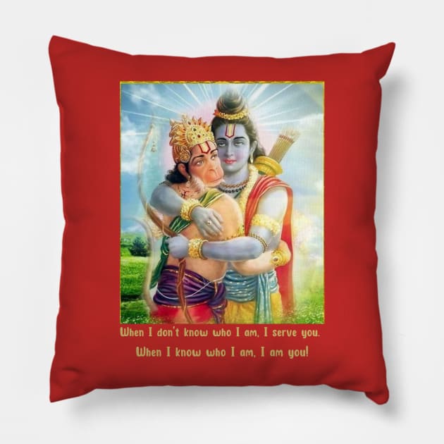 Hanuman said to Rama... Pillow by BhakTees&Things