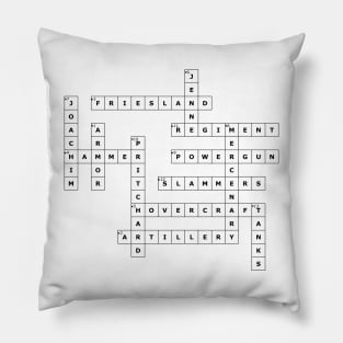 (1979HS) Crossword pattern with words from a famous 1979 science fiction book. Pillow