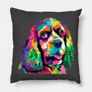 Spaniel Pop Art - Dog Lover Gifts Pillow