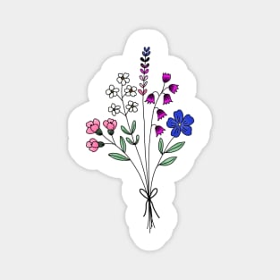 Subtle genderfluid flower bouquet Magnet