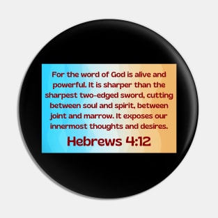 Bible Verse Hebrews 4:12 Pin