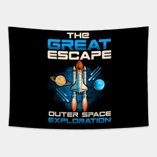 The Great Escape Outer Space Exploration Astronaut Tapestry