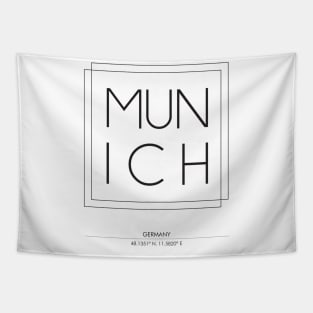 Munich City Minimal Typography 2 Tapestry
