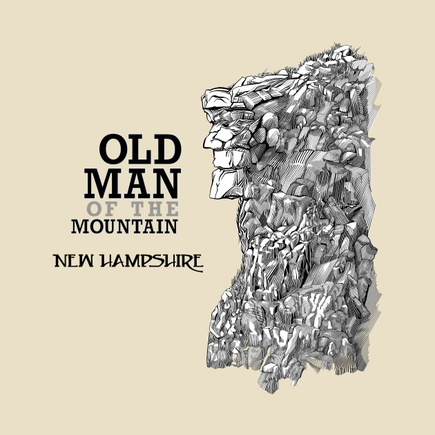 Old Man of the Mountain 2 Color list of Peaks on back by DDGraphits