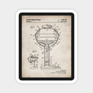 BBQ Grill Patent - Barbecue Chef Kitchen Cooking Art - Antique Magnet