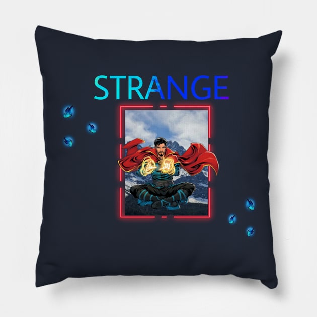 DoctorStrange Out The Frame Pillow by MADMATDesign