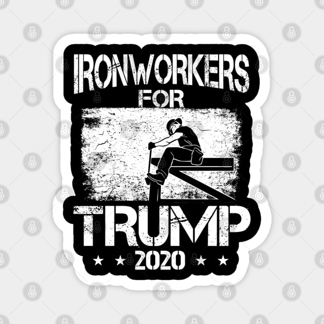 Ironworkers For Trump 2020 Ironworker Magnet by cedricchungerxc