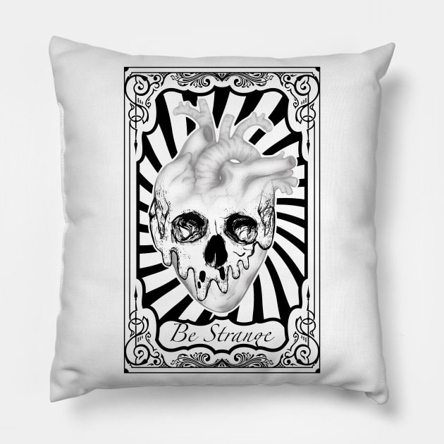 Be Strange Frame Pillow by Moon._.in._.Pisces