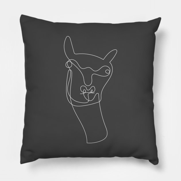 vicuña line Pillow by anghewolf