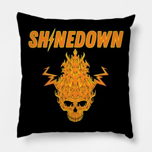 Fire skull shinedown Pillow