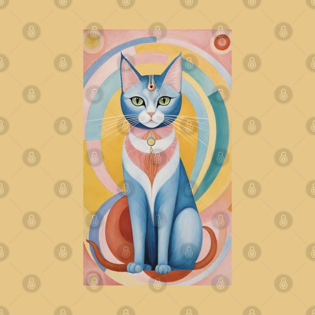 Hilma af Klint's Whimsical Cat Odyssey by FridaBubble