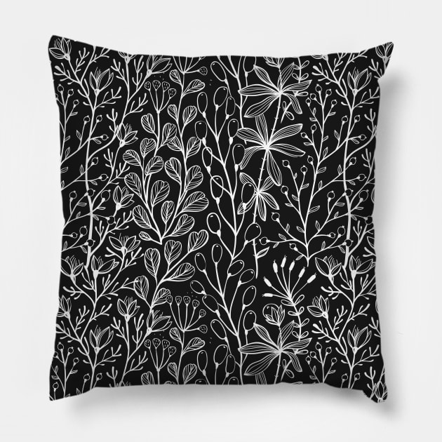 Barry Flower Pattern Pillow by MarjanShop