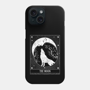 Tarot Card Distressed Crescent Moon And Wolf Phone Case