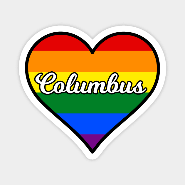 Columbus Ohio Gay Pride Heart Magnet by fearcity