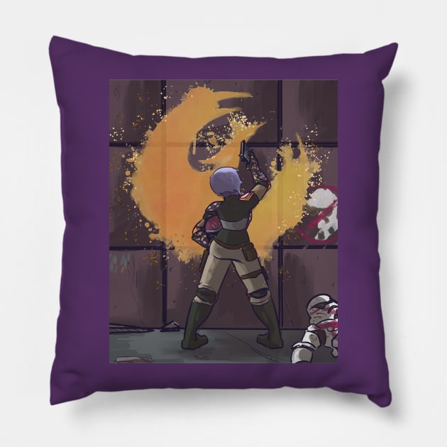 Sabine Wren Pillow by inkpocket