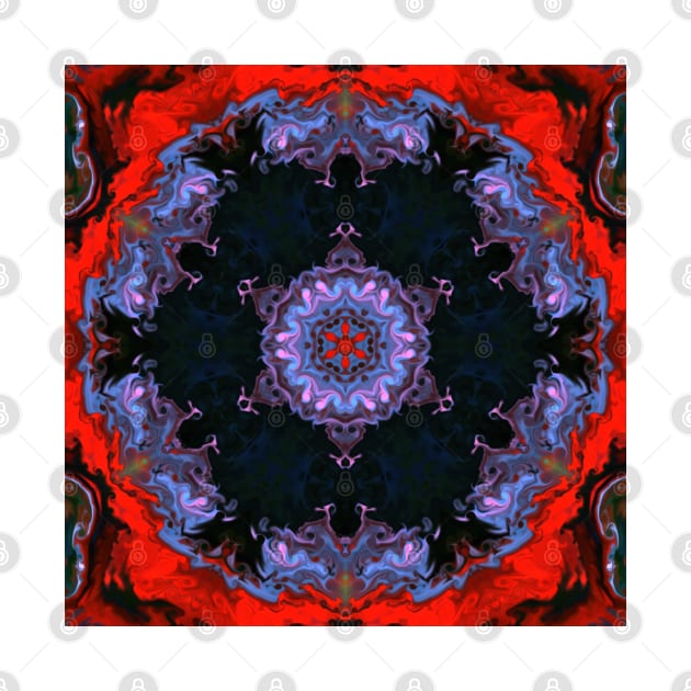 Psychedelic Hippie Blue and Red by WormholeOrbital