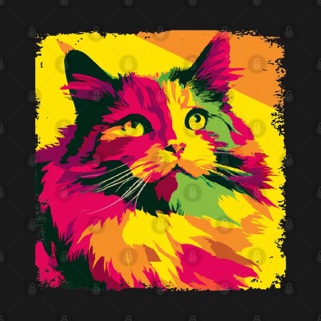 Norwegian Forest Cat Pop Art - Cat Lover Gift by PawPopArt