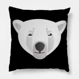 Polar Bear - Digital Vector Illustration Pillow