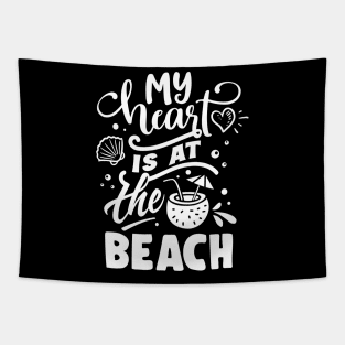 My Heart IS At The Beach Tapestry