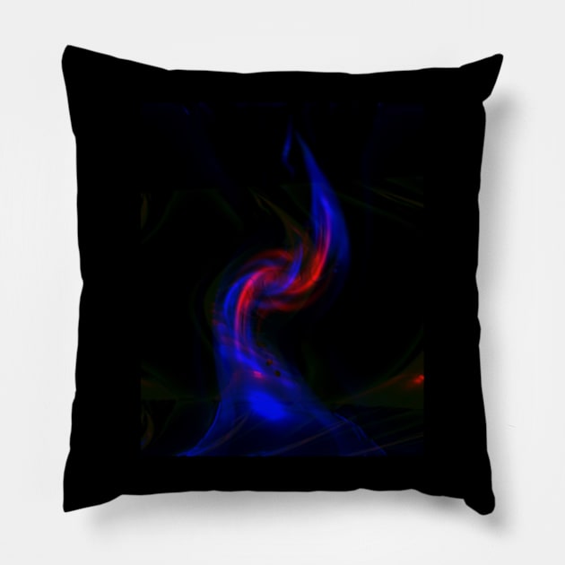 Digital collage and special processing. Source of energy. Sci-fi. Green, red and blue. Single S. Pillow by 234TeeUser234