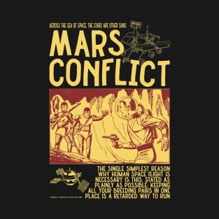 Mars Conflict / Vintage Comic Style Orange T-Shirt