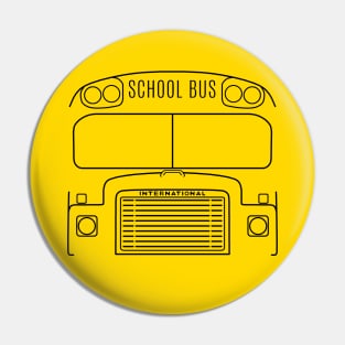 International Harvester Loadstar 1700 classic school bus black outline graphic Pin