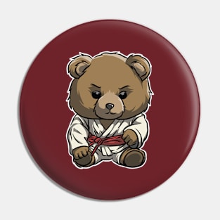 Teddy Bear Taekwondo Pin