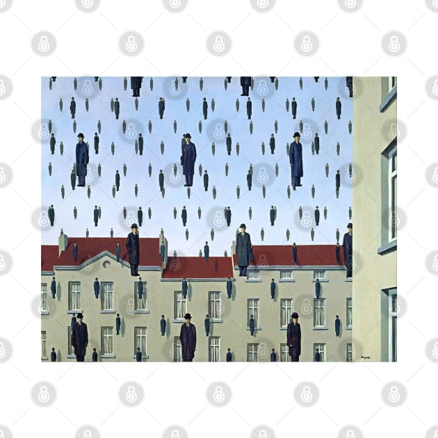 René Magritte-Golconda, surrealist René Magritte by Stefan Balaz Design