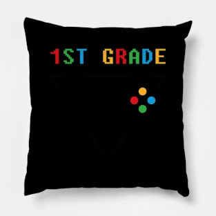 1st Grade Level Complete Gamer Class Of 2024 Graduation Pillow