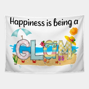 Happiness Is Being A Glam Summer Beach Happy Mother's Day T-Shirt Tapestry