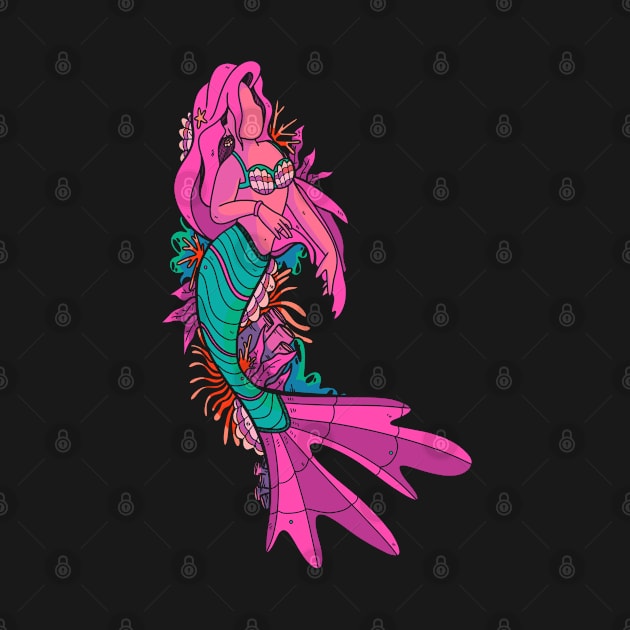 Mermaid of pink by Swadeillustrations