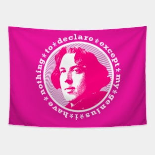 Oscar Wilde "I have Nothing To declare except my genius" quotation hoodie, phone case, badge, mug, pillow Tapestry