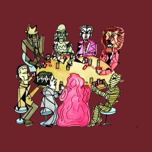 Monsters Playing Cards by Pollux T-Shirt