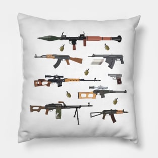 Soviet Cold War Weapons Pillow