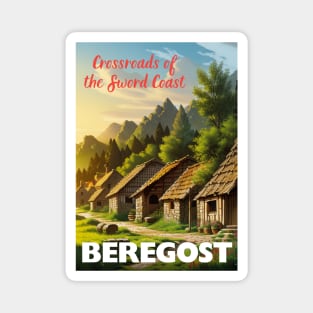 Beregost Tourism Poster - Sword Coast Faerun D&D Art Magnet