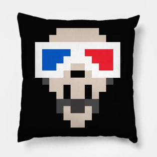 3d Glasses Skull Pillow