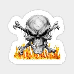 Fire skull. Magnet