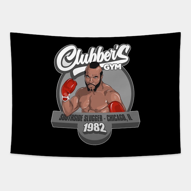 Clubber Lang's Gym Tapestry by Graphiksmash