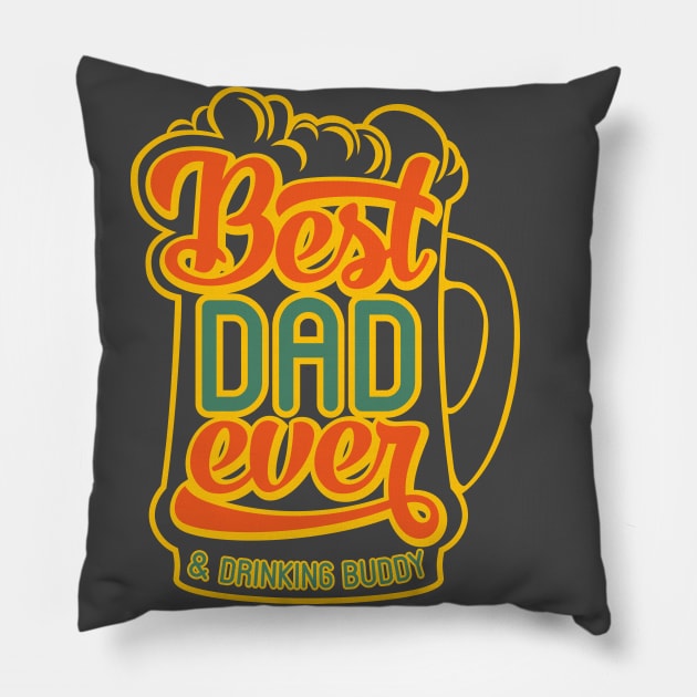 Best Dad Ever Pillow by mai jimenez