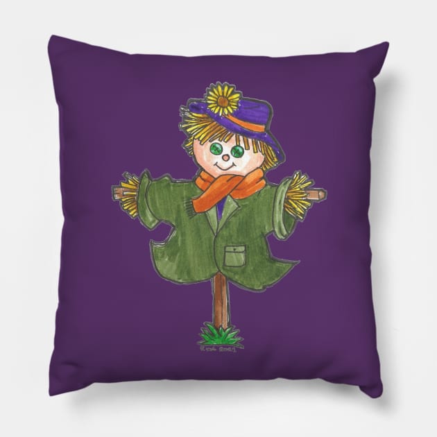 Scarecrow Pillow by ReneeDixonArt