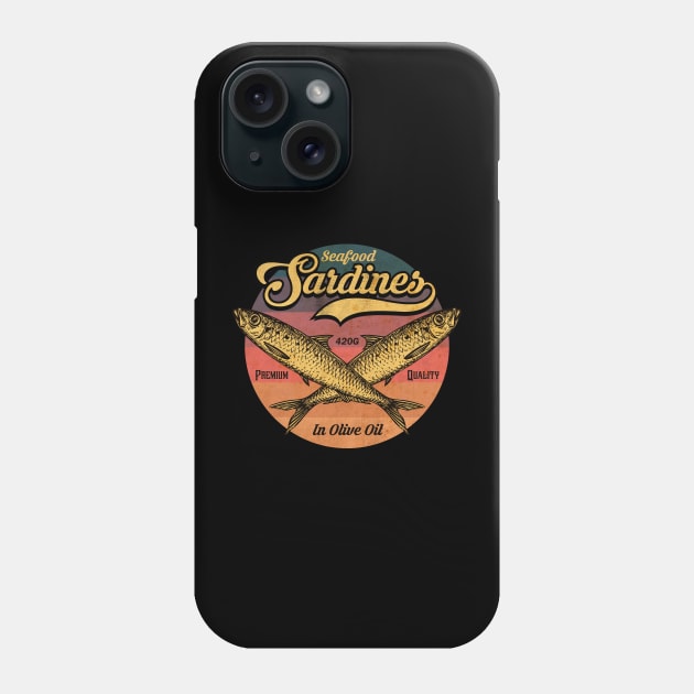 Vintage Sardines Label Phone Case by CTShirts