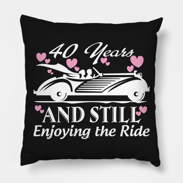 Anniversary Gift 40 years Wedding Marriage Pillow by rigobertoterry