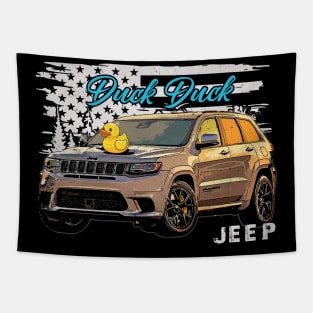 Jeep Grand Cherokee Trackhawk Car Form Vintage Artwork Tapestry